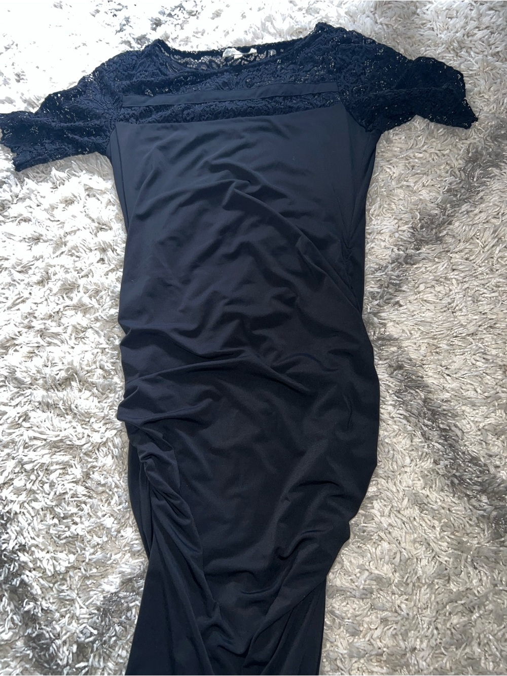 Black Lace Maternity Dress